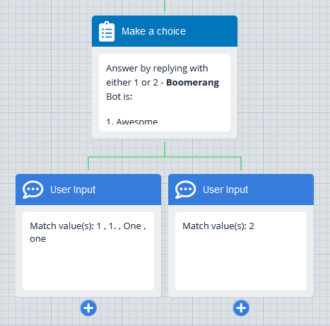 Bot flow with choice