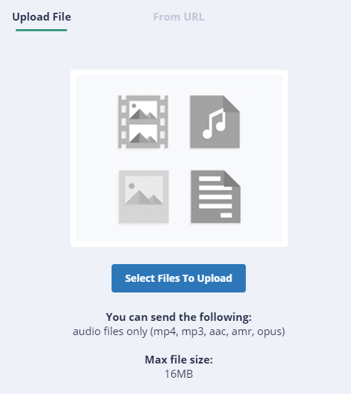 Upload file button